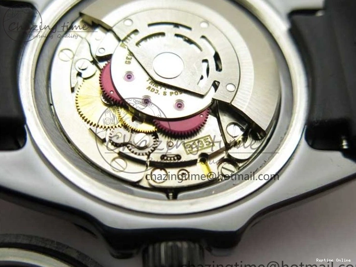 0109 Submariner 40mm Black Ceramic 5GF Best Edition Cream Dial on Black Rubber Strap SA Neat 2470